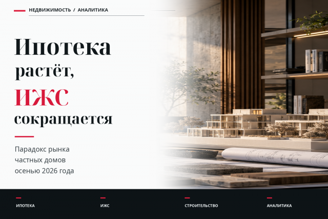 Ипотека растёт, ИЖС сокращается: парадокс рынка частных домов осенью 2026 года
